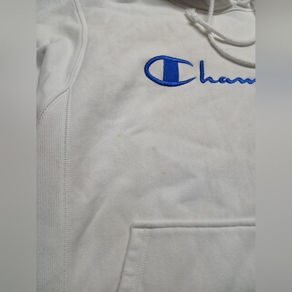 Champion MEN'S Reverse Weave Hoodie WHITE Small - Picture 4 of 11